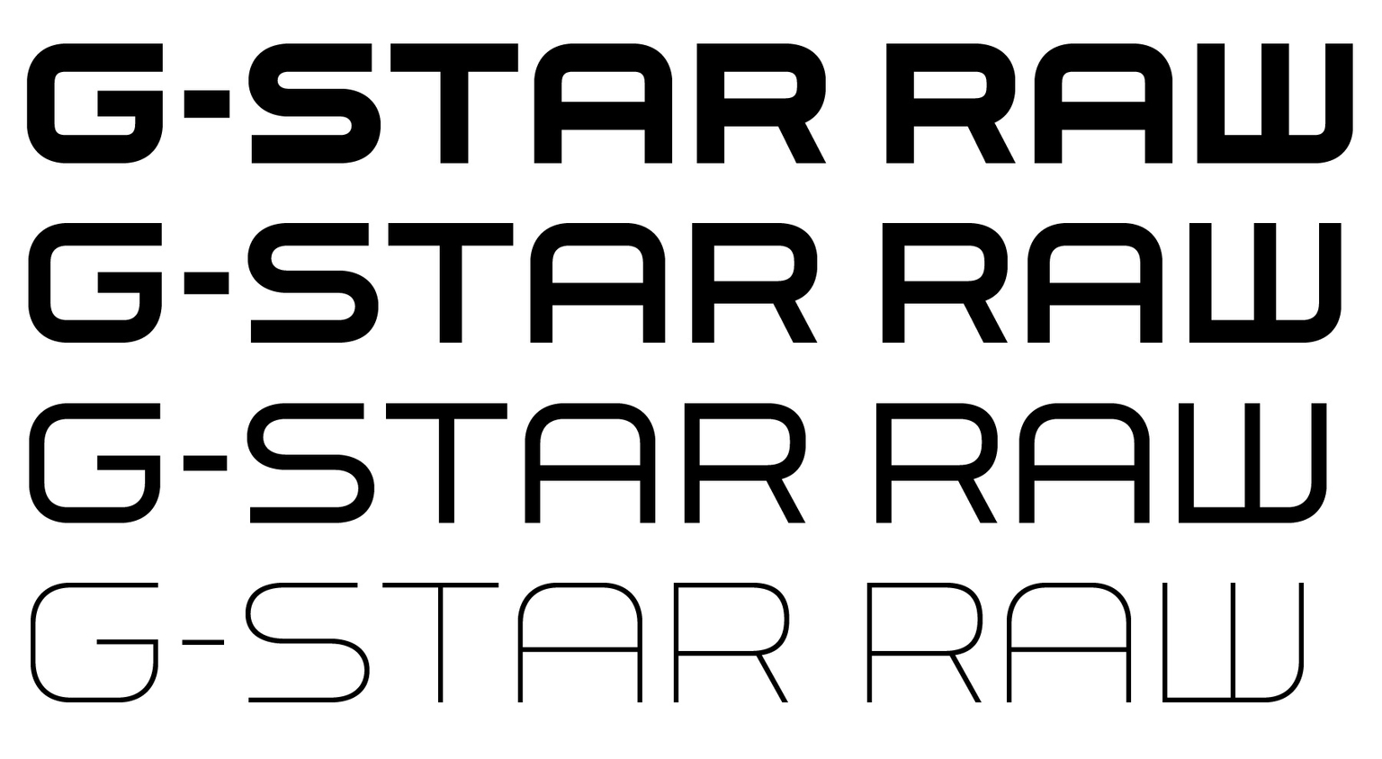 A custom Sans for G-Star