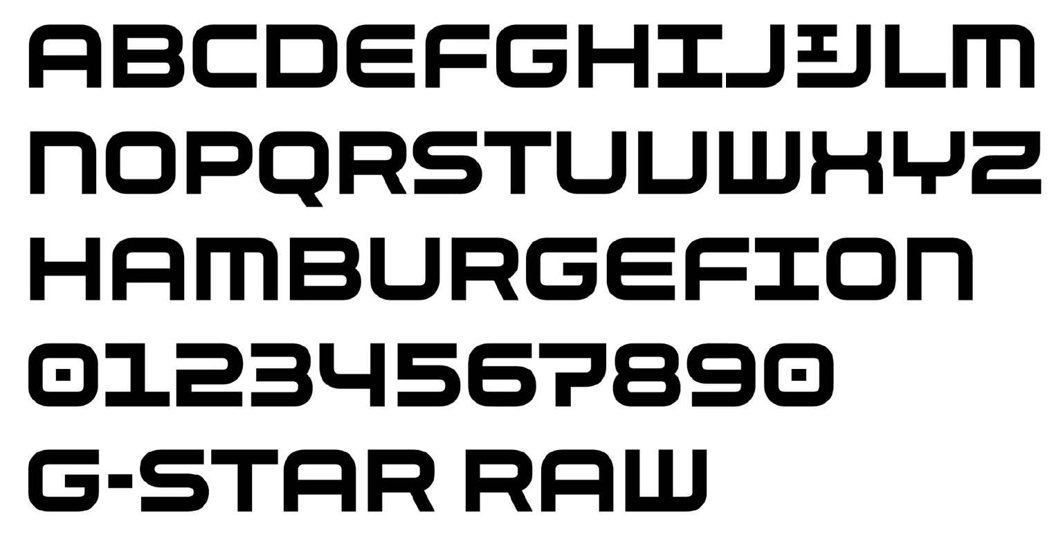A custom Sans for G-Star